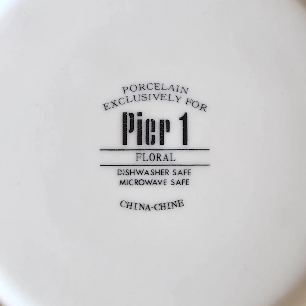 Vintage Pier 1 Floral Salad Plates Set of 5 | Cottagecore Garden Brunch